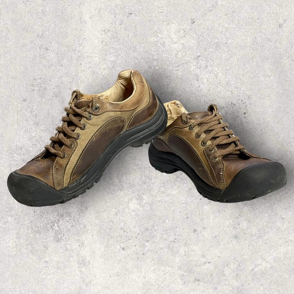 KEEN Cush Briggs II Brown Leather Non-Marking Anti-Slip Shoes Size 8 Walking - Picture 12 of 13